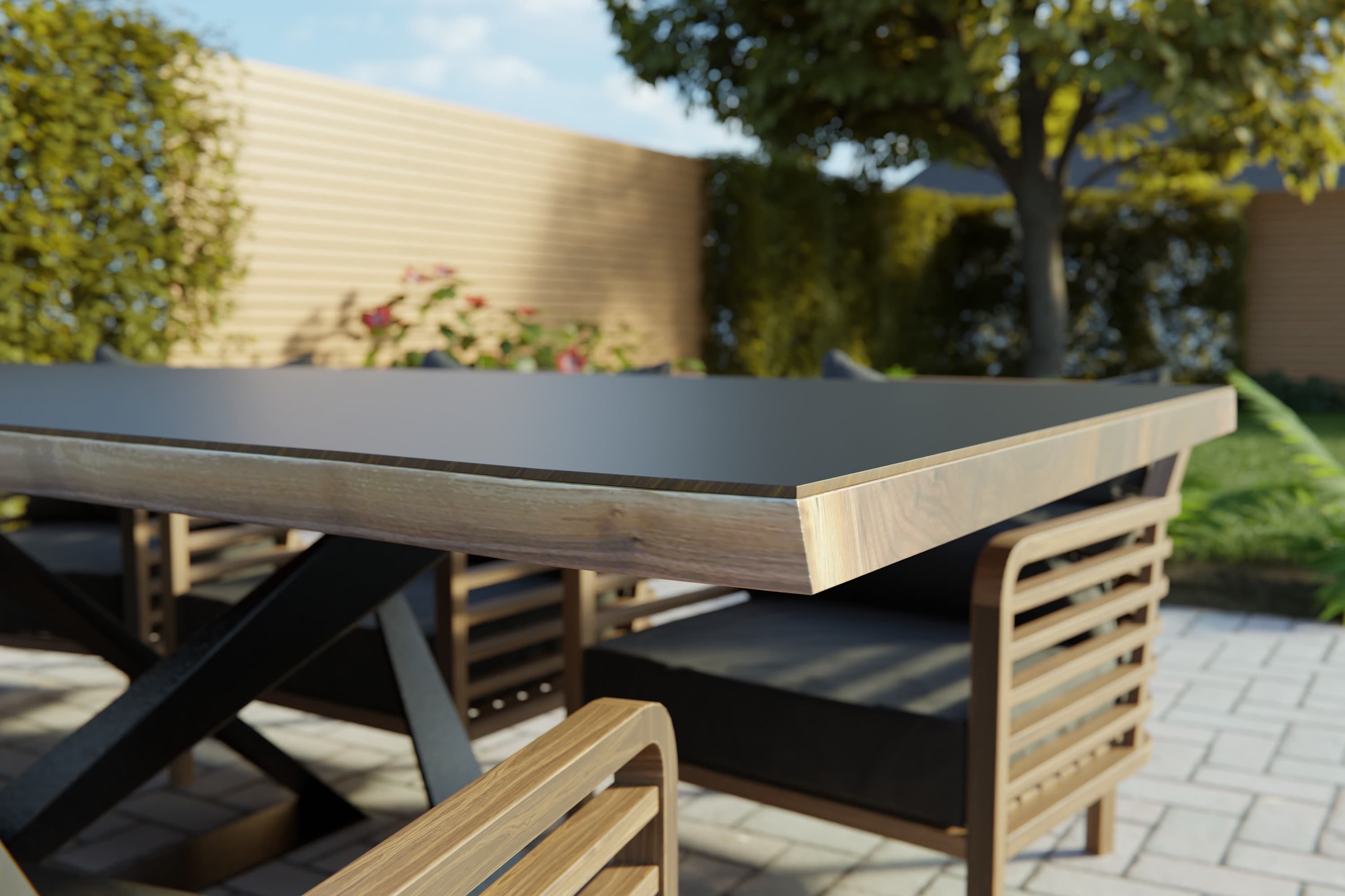 Mesa de jardín HPL