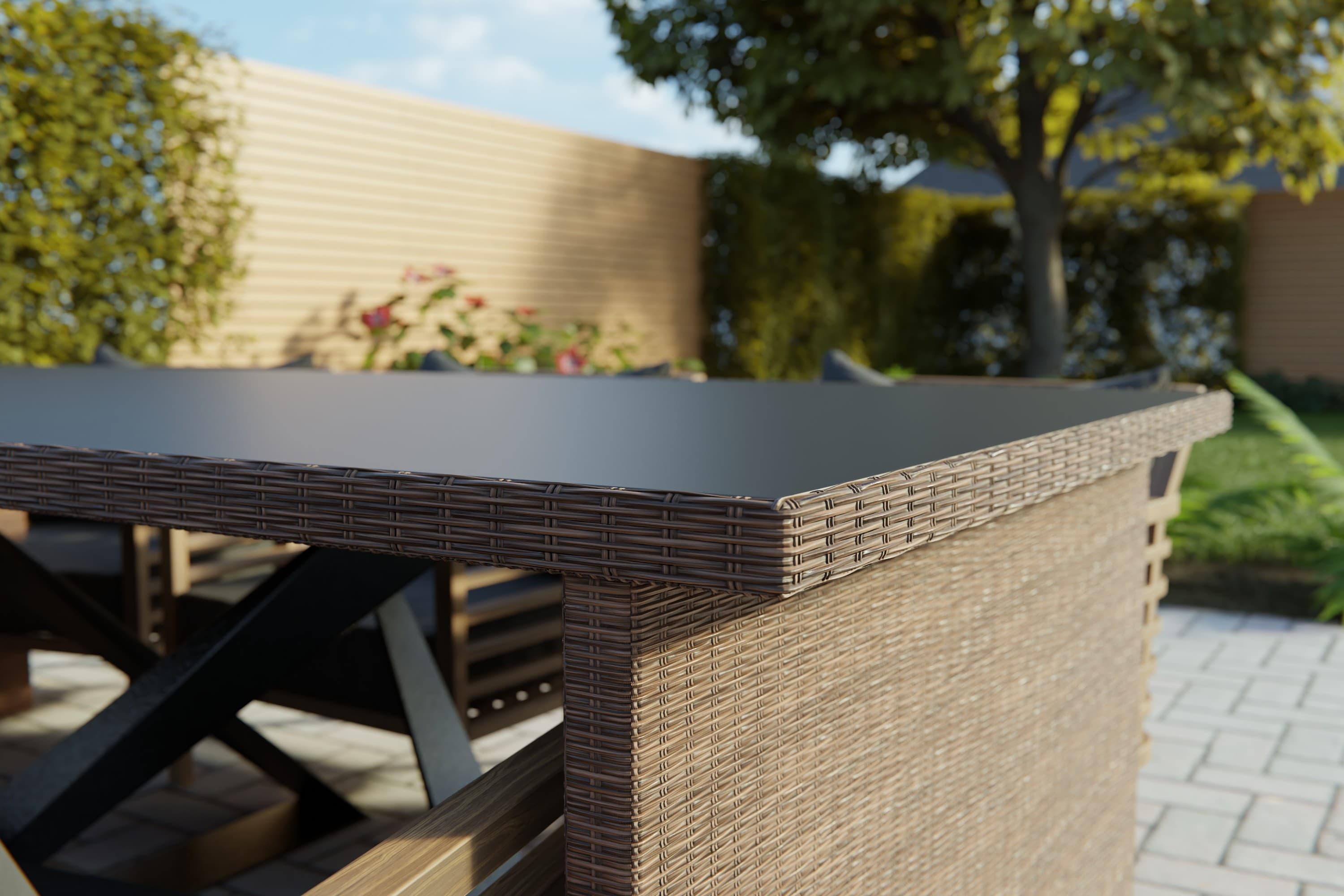 Mesa de jardín HPL