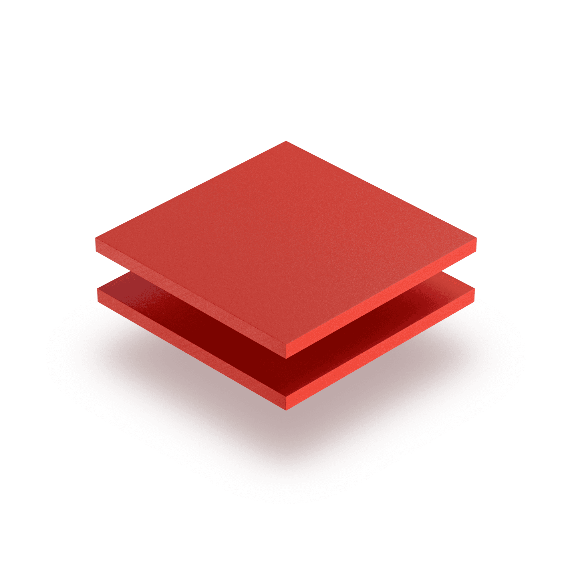 PVC espumado rojo RAL 3020