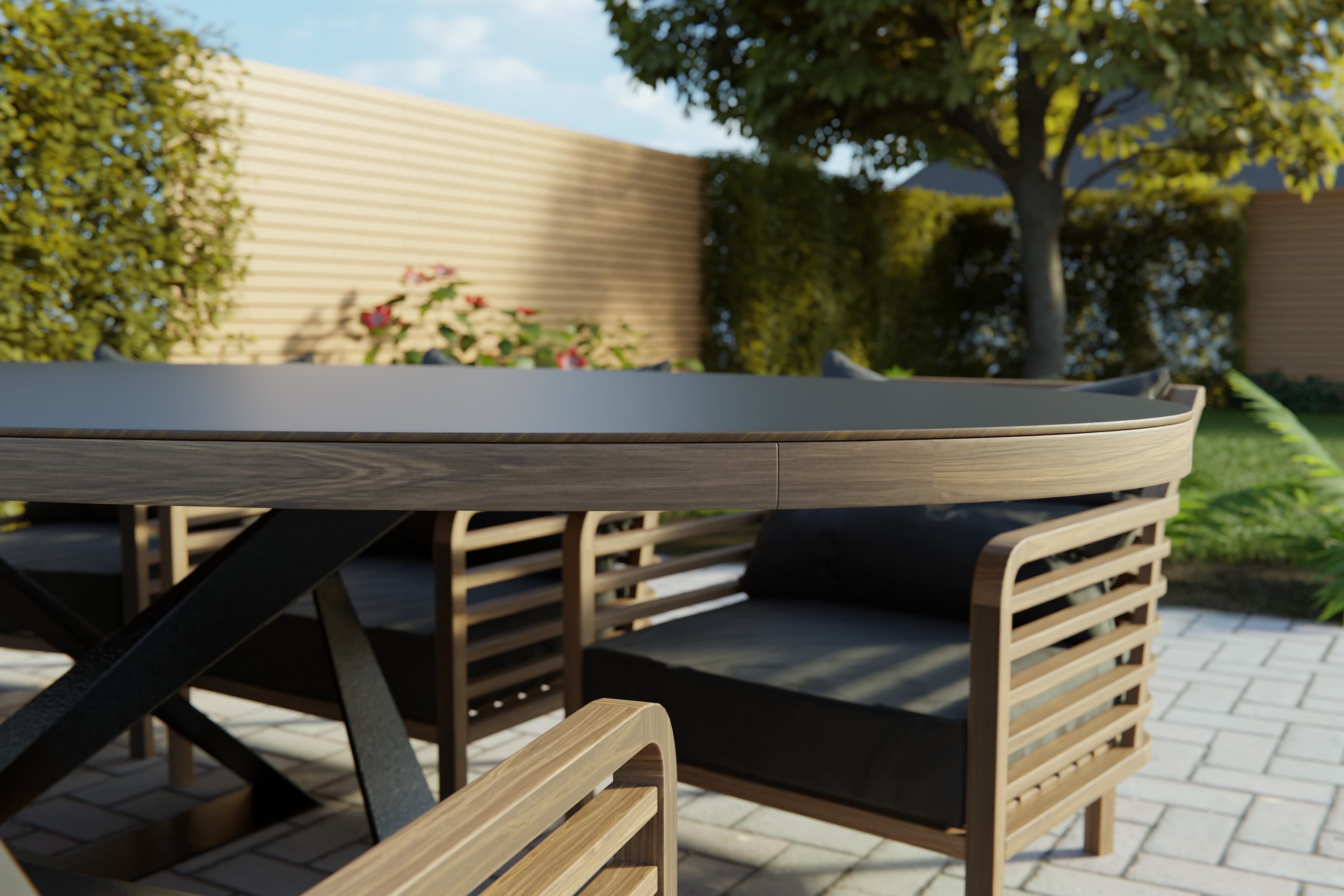Mesa de jardín HPL