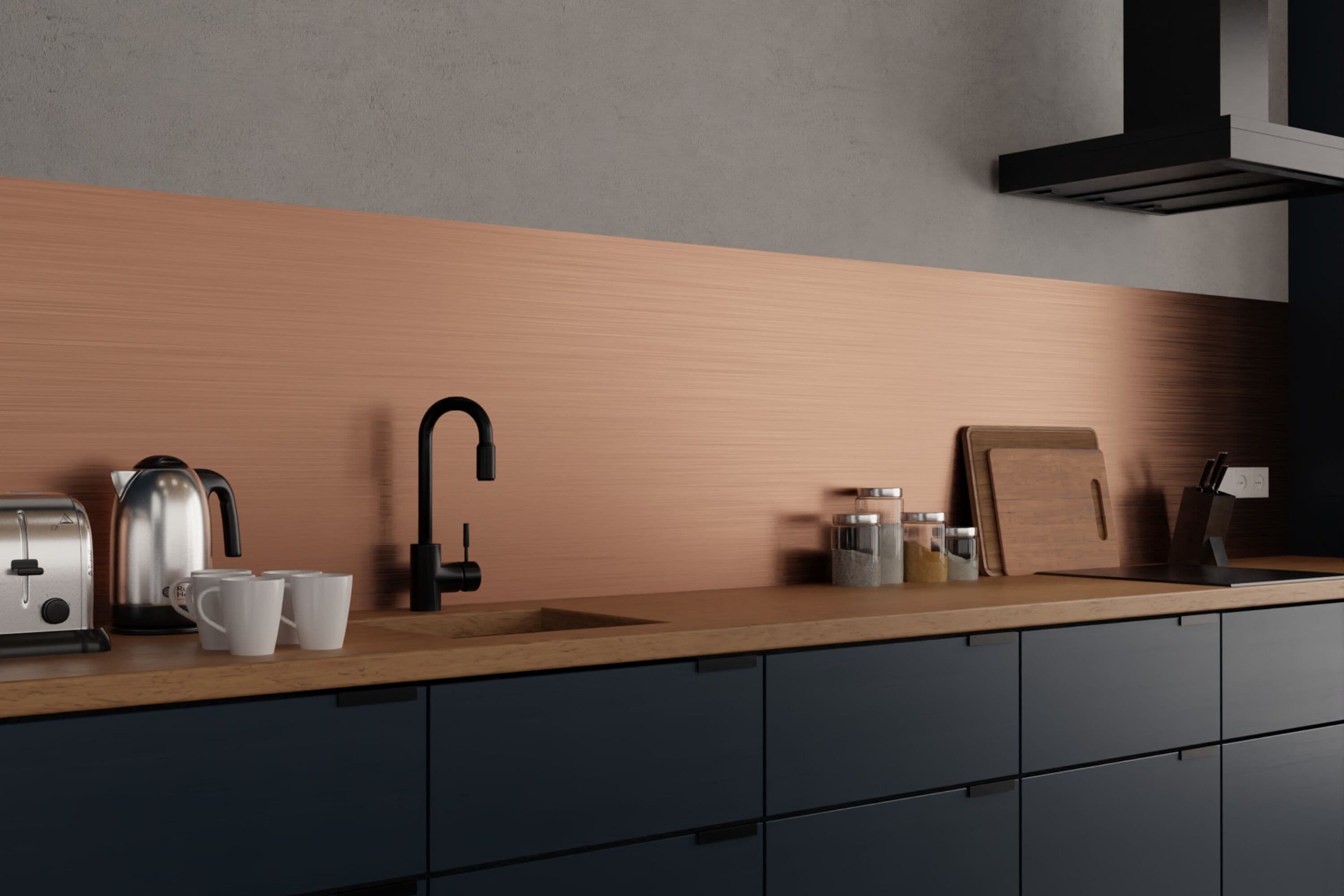 Salpicaderos de cocina Alupanel cobre