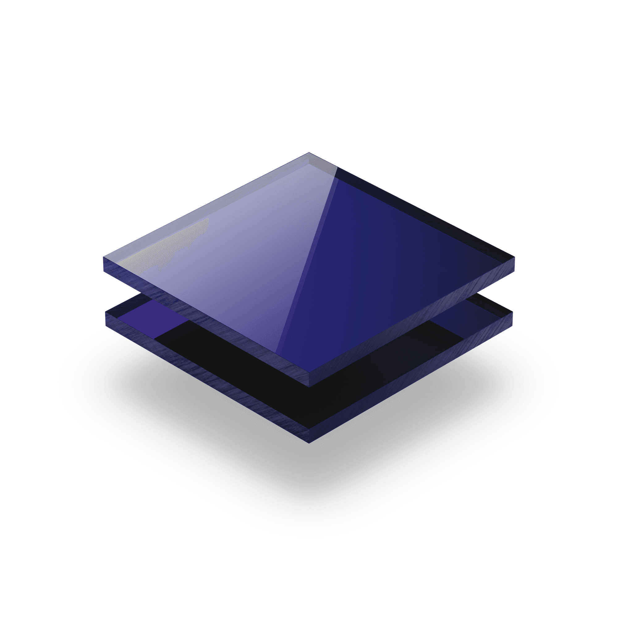 Metacrilato espejo azul