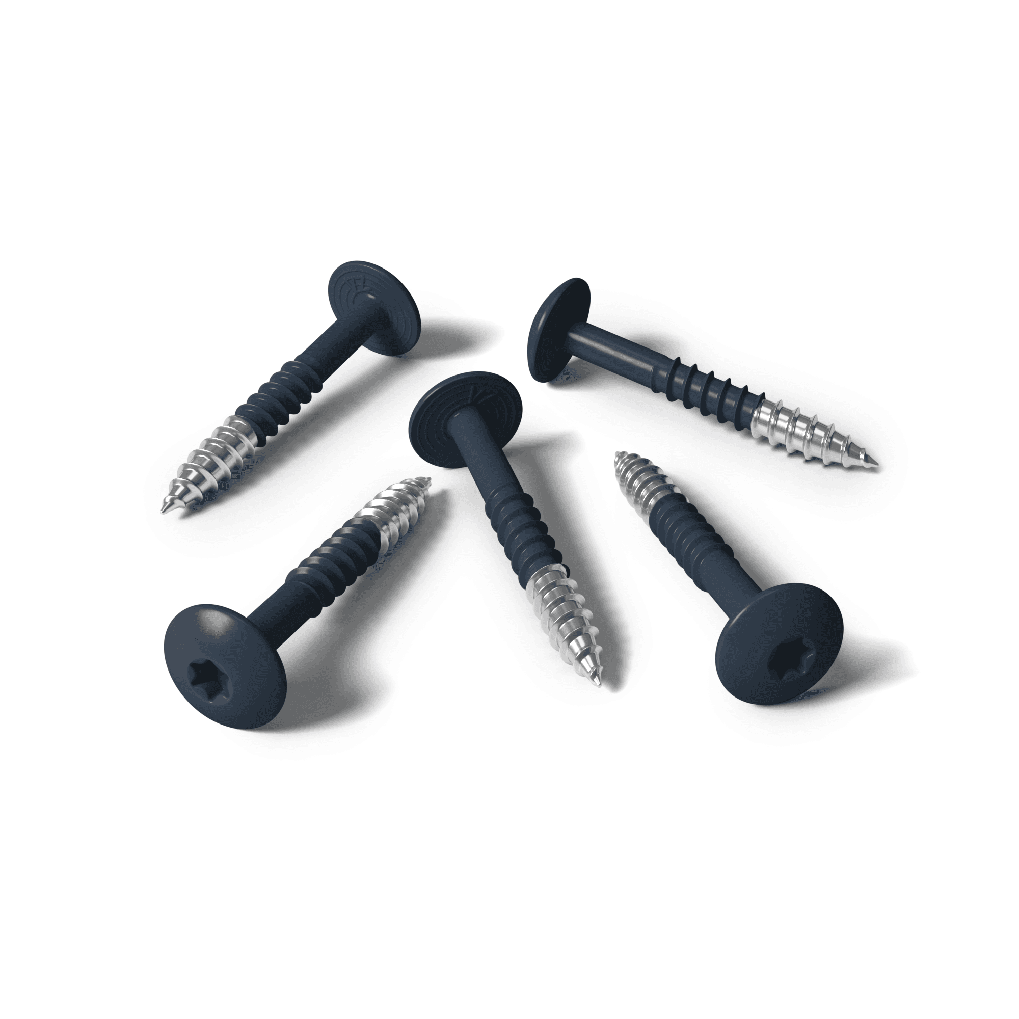 Tornillo HPL acero azul RAL 5011