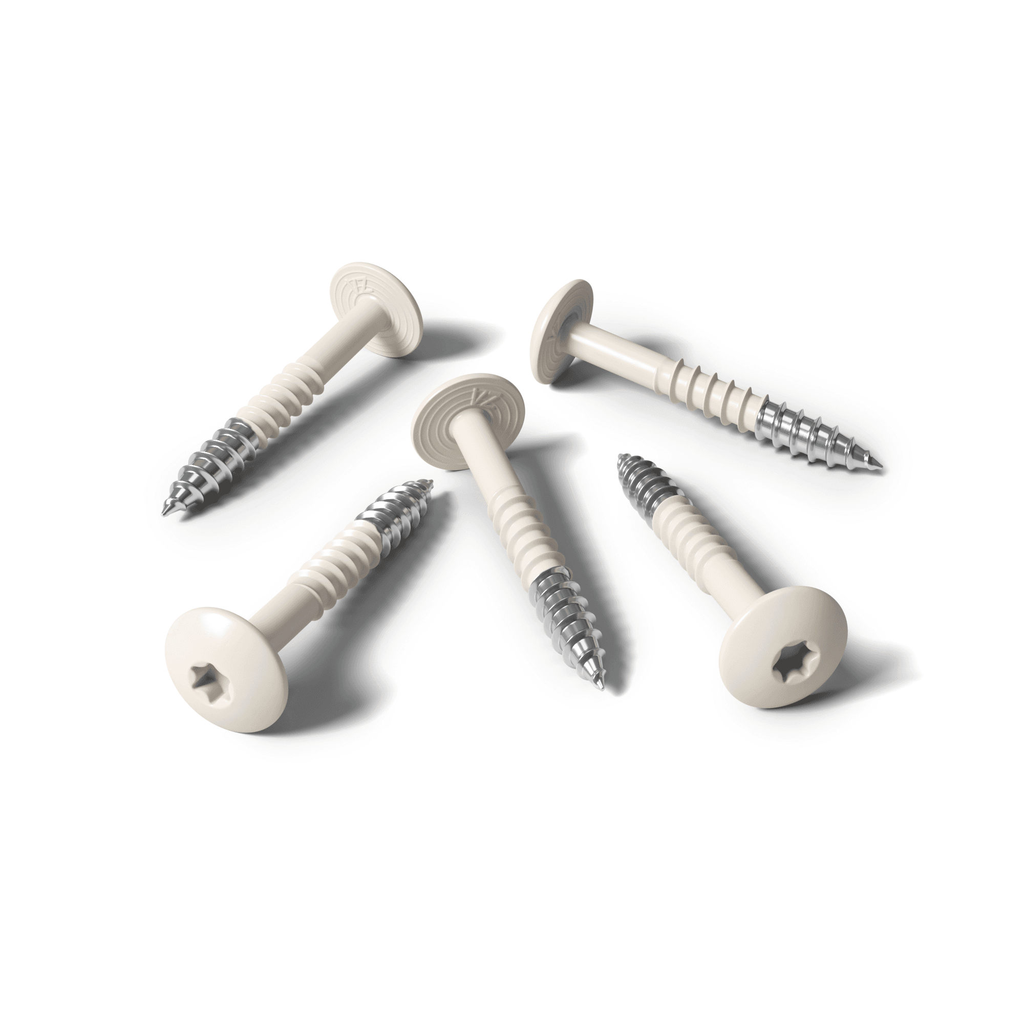 Tornillo HPL blanco crema RAL 9001