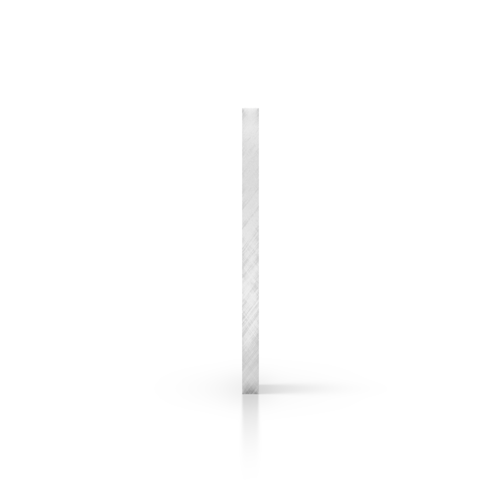 Lado de la placa policarbonato transparente