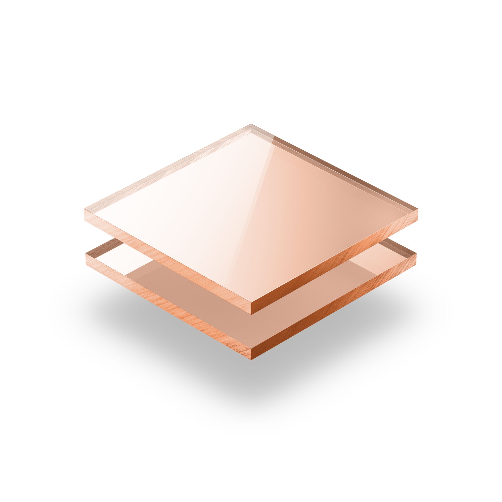 Espejo Metacrilato Oro Rosado 3 mm